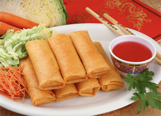 Foto de Rollitos Primavera Con Salsa Agridulce